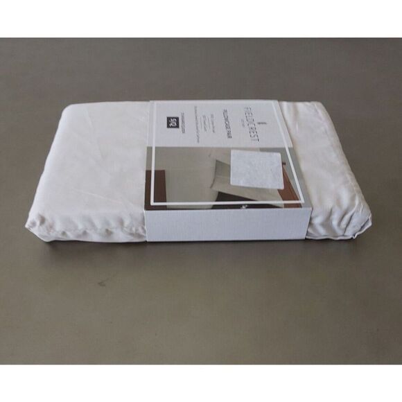 FIELDCREST White PARCHMENT Cotton Percale Standard Queen Pillowcases 2-Pk 300TC - Picture 4 of 8